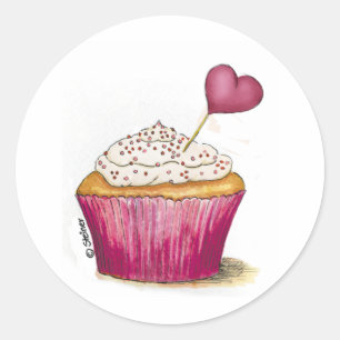Cupcake - Sweetest Day Runder Aufkleber