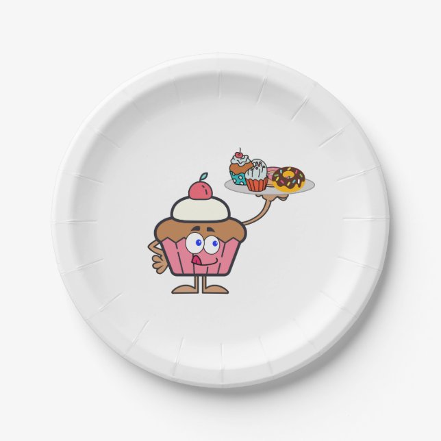 Cupcake Sweets Your Day Pappteller (Vorderseite)
