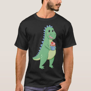 Cupcake T-Rex Dinosaur Baker Konditorei Koch Dino  T-Shirt