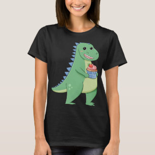 Cupcake T-Rex Dinosaur Baker Konditorei Koch Dino T-Shirt