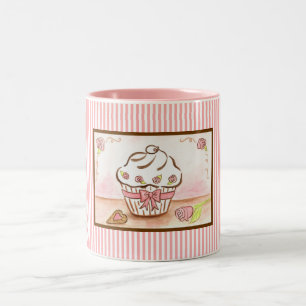 Cupcake-Tasse Zweifarbige Tasse