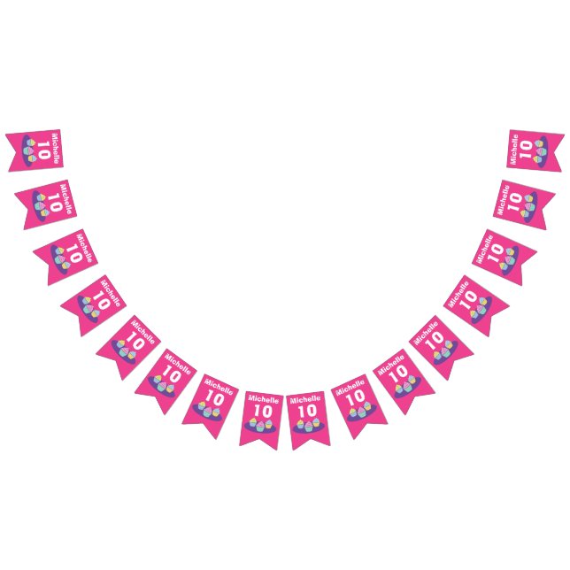 Cupcake Thema Kind's Birthday Party Brauch Wimpelkette (Alle)