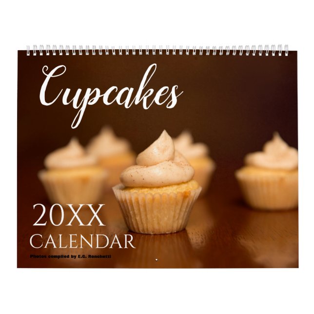 Cupcake Themed 2025 Wall Calendar Geschenk Kalender (Titelbild)