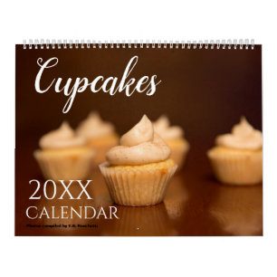 Cupcake Themed 2025 Wall Calendar Geschenk Kalender
