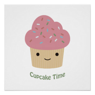 Cupcake Time! Niedlich Pink Cupcake Poster