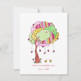 Cupcake Tree mit Birds Valentine Ferienkarte Feiertagskarte