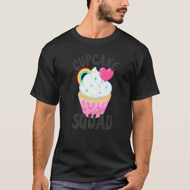 Cupcake-Truppe Retro T-Shirt (Vorderseite)