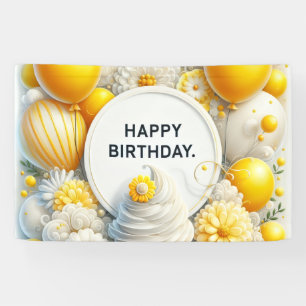 Cupcake- und Ballon-Geburtstagsbanner Banner