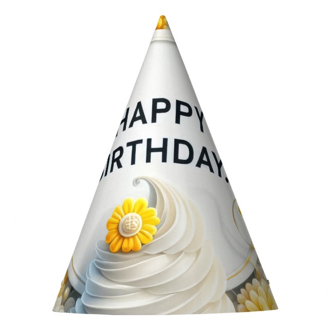Cupcake- und Ballon-Geburtstagsmütze Partyhütchen (Vorderseite)
