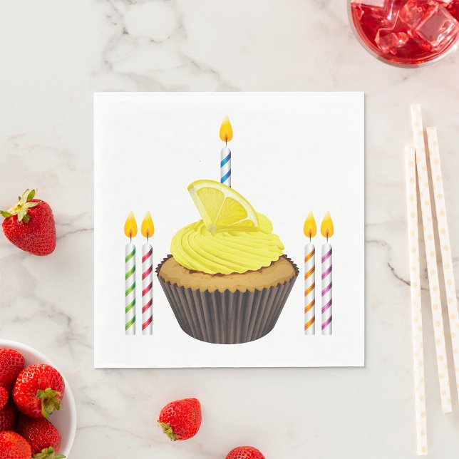 Cupcake und Candles Serviette (Von Creator hochgeladen)