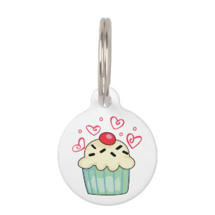 Cupcake und Hearts Haustiermarke