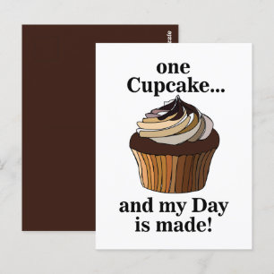 Cupcake und mein Tag ist gemacht Cupcake Postkarte
