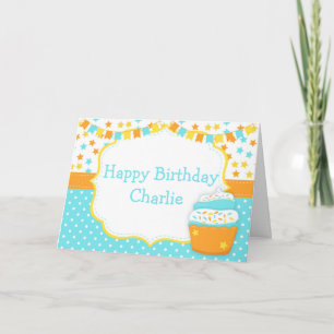 Cupcake und Streusel Geburtstagsfeier Karte
