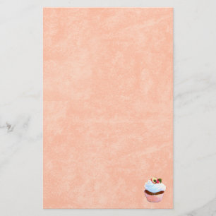 Cupcake und Stuhl Vintag Stationierung Briefpapier