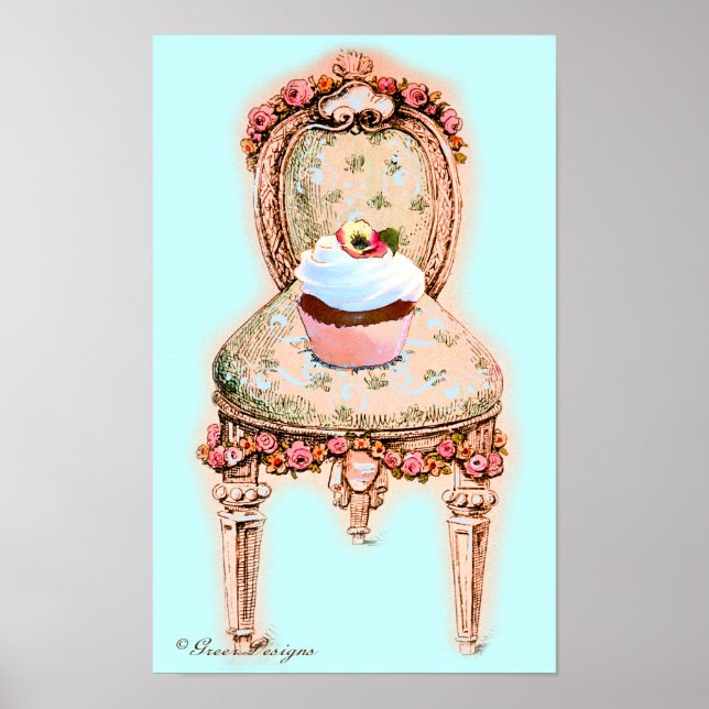 Cupcake und Viktorianisches Plakat (Vorne)