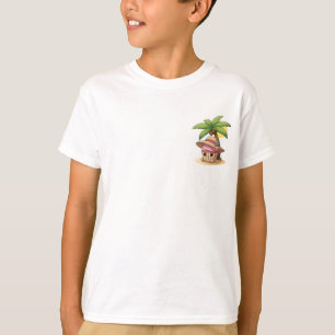Cupcake unter einer tropischen Palme Kinder T-Shirt
