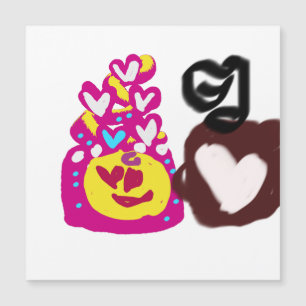 Cupcake Valentinstag Magnetkarte