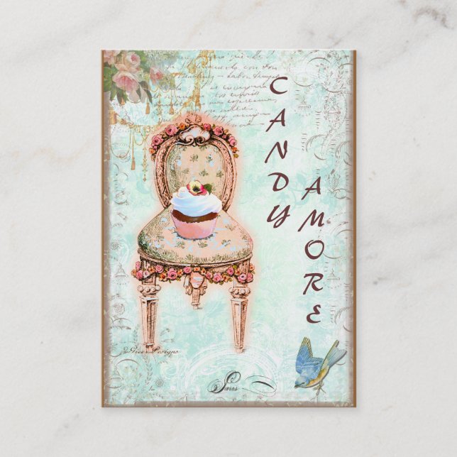 Cupcake Viktorianisch Chairs Visitenkarten Visitenkarte (Vorderseite)