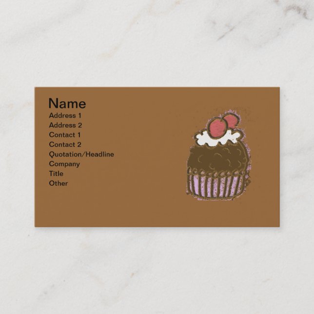 Cupcake-Visitenkarte Visitenkarte (Vorderseite)