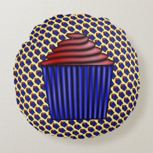 Cupcake von Kenneth Yoncich Rundes Kissen