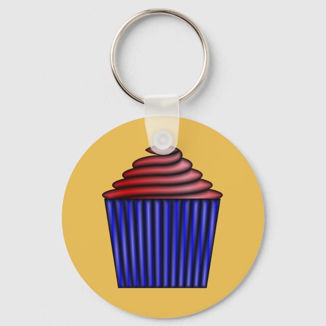Cupcake von Kenneth Yoncich Schlüsselanhänger (Vorderseite)