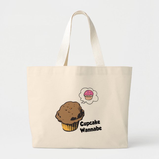 Cupcake Wannabe Muffin Jumbo Stoffbeutel (Vorne)