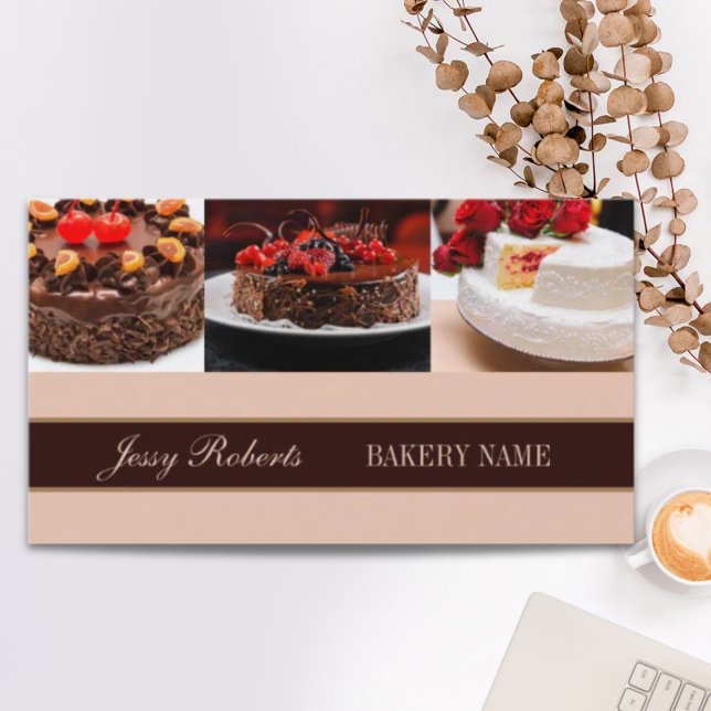 Cupcake Wedcake Catering Bäckerei Visitenkarte (Cupcake Wedding Cake Catering baker bakery Business Card)