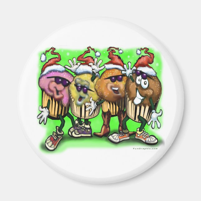CupCake Weihnachten Magnet (Vorne)