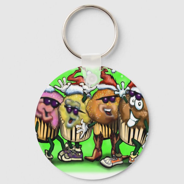 CupCake Weihnachten Schlüsselanhänger (Vorderseite)