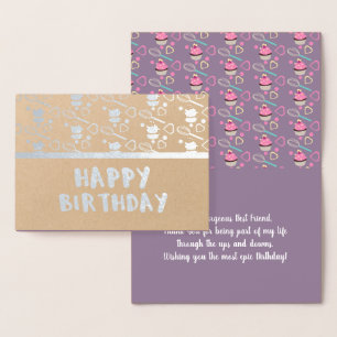 Cupcake Whisk Confetti Geometrie Geburtstag Folienkarte
