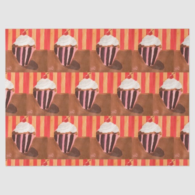 Cupcake with Vanilla Frosting Seidenpapier (Vorderseite)