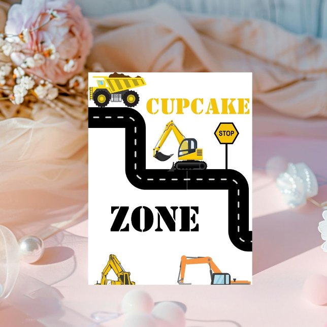 Cupcake Zone Bau Dump Truck Party Sockelschild (Von Creator hochgeladen)
