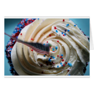 Cupcake-Zuckerguss mit amerikanischer Flagge
