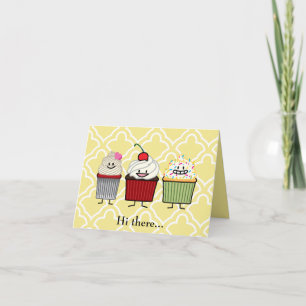 Cupcake Zuckerguss Sprinklen Kirschkuchen Dankeskarte