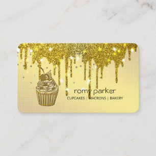 Cupcake Zuhause Bäckerei Konditorei Gold Drilling Visitenkarte