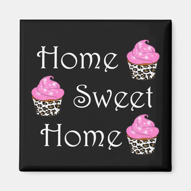 Cupcake "Zuhause Sweet Zuhause" Magnet (Vorne)