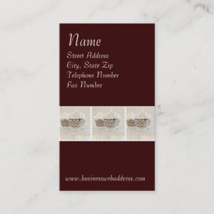 Cupcaked auf dunkles visitenkarte