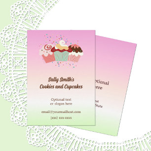 Cupcakes and Cookies Baking Business Card Visitenkarte