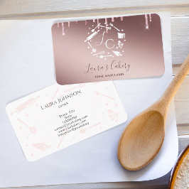Cupcakes Backtools Utensik Whisk Monogramm Visitenkarte