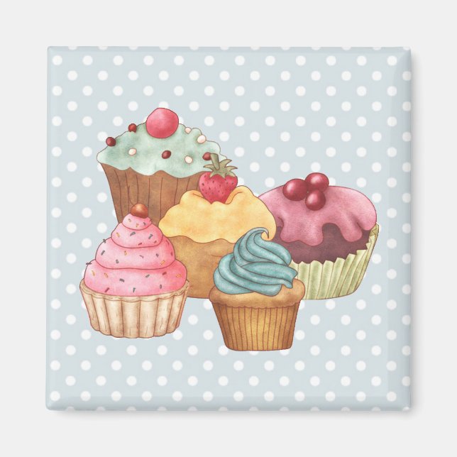 Cupcakes Cakes Konditorei Magnet (Vorne)