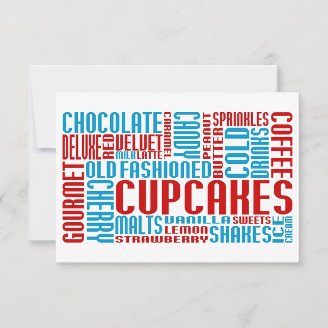 Cupcakes-Chat Einladung (Vorderseite)