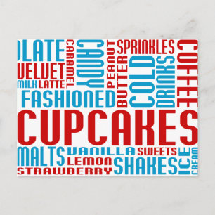 Cupcakes-Chat Postkarte