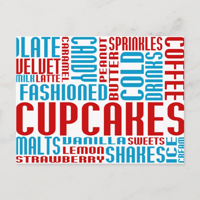Cupcakes-Chat Postkarte (Vorderseite)