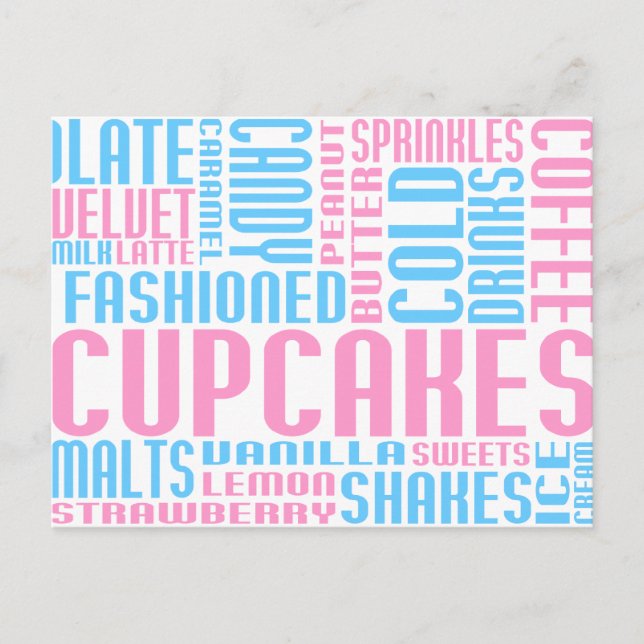 Cupcakes-Chat Postkarte (Vorderseite)