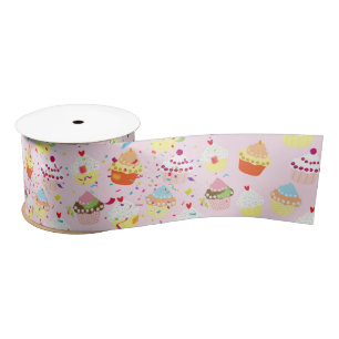 Cupcakes & Confetti Satin Ribbon Satinband
