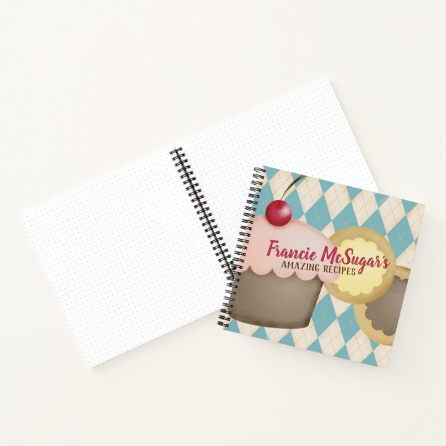 Cupcakes Cookies Backen Kochbuch Rezept Notebook Notizbuch (Innenseite)
