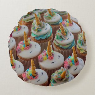 Cupcakes-Design Rundes Kissen