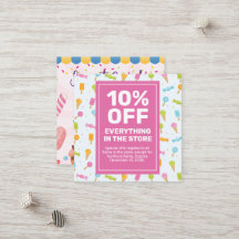 Cupcakes Discount Coupon Card