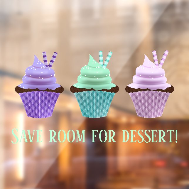 Cupcakes Fensteraufkleber (Blatt 2)