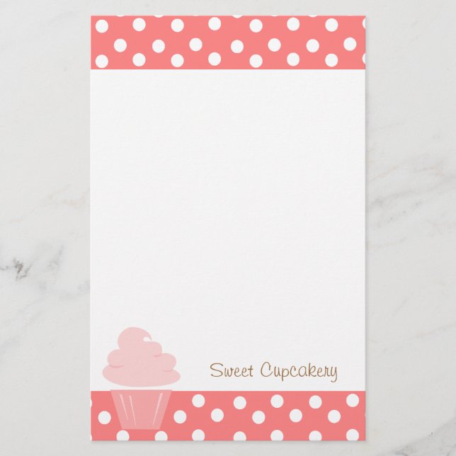 Cupcakes formschön briefpapier (Vorderseite)